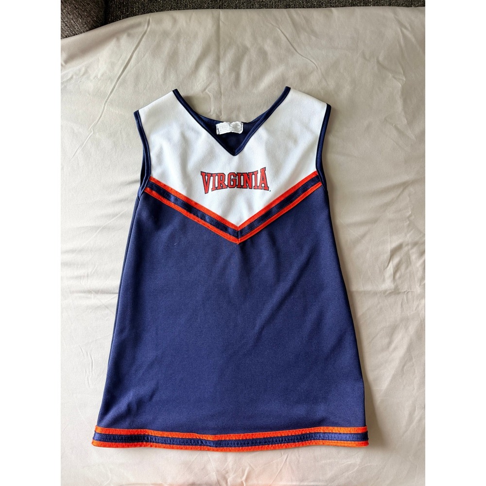 Vintage Third Street Virginia Cavaliers Kids Cheerleading Dress Navy Blue White